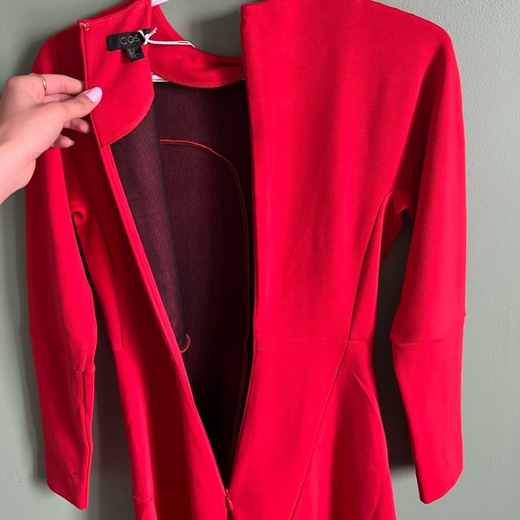 ✨COS NEVER WORN Red cocktail high-low dress✨ - Picture 8 of 8